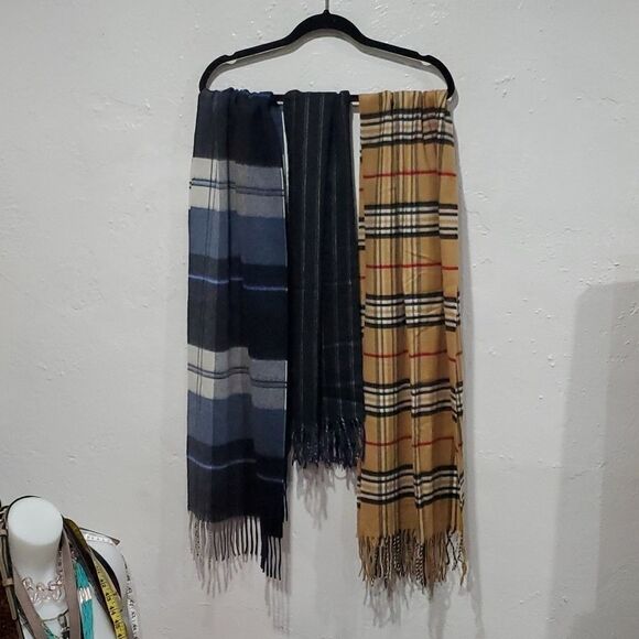 3 Cashmere Scarves, 1 Christian Dior Monsieur, Jos. A. Bank & V.Fraas NWT - Picture 1 of 14